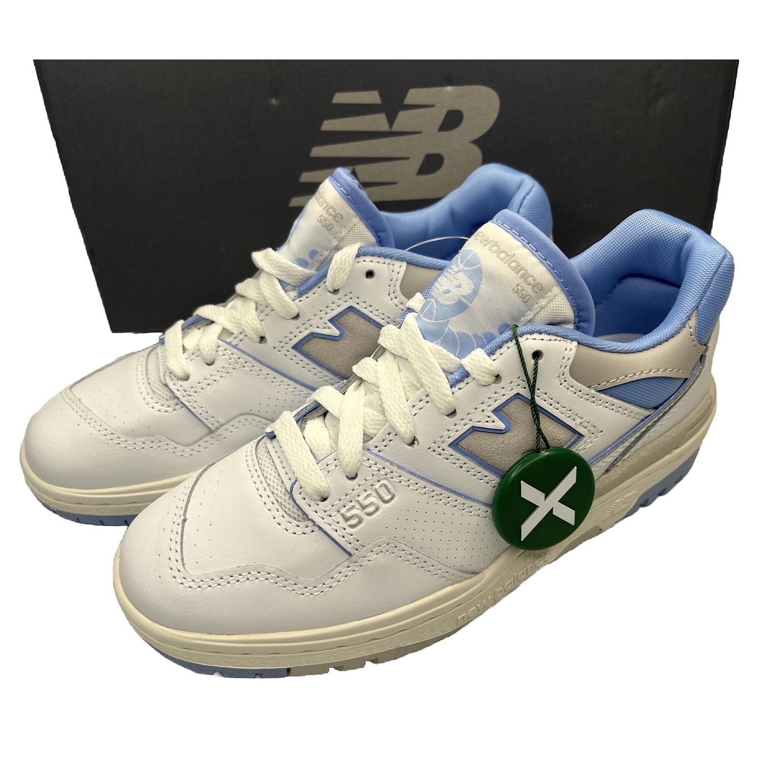 New Balance 550 Sneakers Shoes University Blue White Gray Bbw550jc Women Sz 6